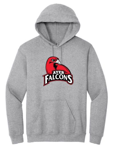 18500, ADULT Gildan Hoodie, Falcons, Sport Gray